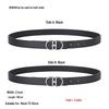 Smooth Buckle Black Lychee Grain Dual-Use Women's Leather Belt