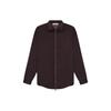 SS23 Solid Color Zipper Corduroy Fleece Collar Shirt American Heavyweight Jacket Men Jackets Purple FOG-SS23-048