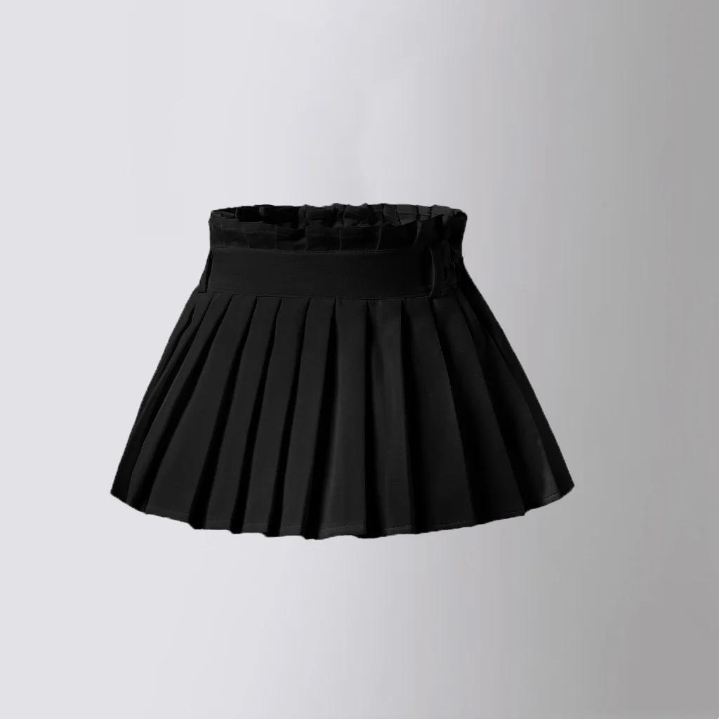 Floral Skirt for Kids High Waist Thin Girls Pleated Skirt Short Fashion Tennis Baseball Casual All-match Children A-line Skirt