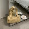 Fashion Rivet Boston Handbag for Women - Luxury Designer PU Leather Shoulder Tote Bag