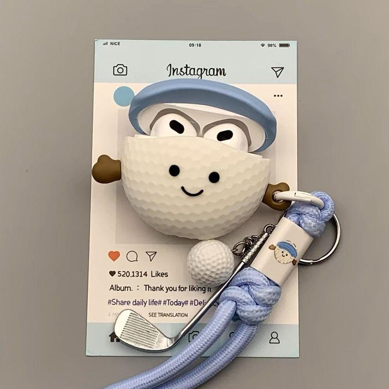 

Fun Golf Expression Airpods4 Generation Earphone Case Airpodspro Soft/Protective Case 2 Generation 3 Generation 5 Generation Apple AirPods 3 Generation Golf man + same pendant