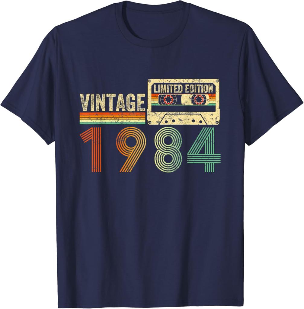 40 Year Old Gifts Vintage 1984 40th Birthday Cassette Tape Women's Unisex T-shirts Fashion Y2k Tops Tshirt Haikyuu Graphic Tees