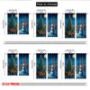 2pcs 2D flat printing Christmas Party Curtains Christmas Snowman Village Santa Digital Printed Polyester Drapes Festive Curtains