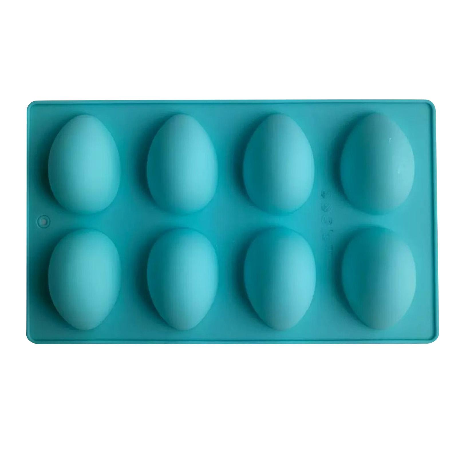 

Silicone Egg Shaped Flexible Nonstick Tray for Baking Chocolate Soap Resin Candles Making DIY Crafts One Size синий