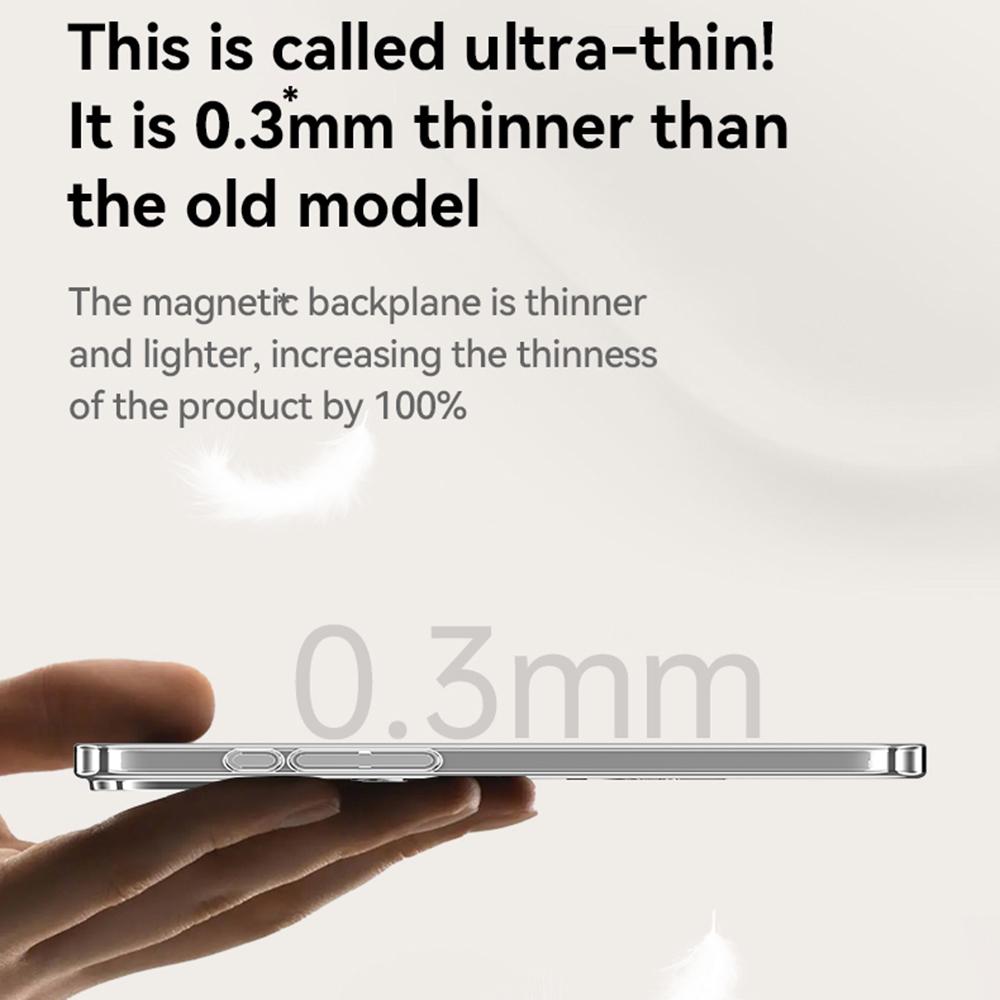 SULADA For iPhone 17 Pro Case Compatible with MagSafe Electroplated Foldable Kickstand Clear PC Phone Cover