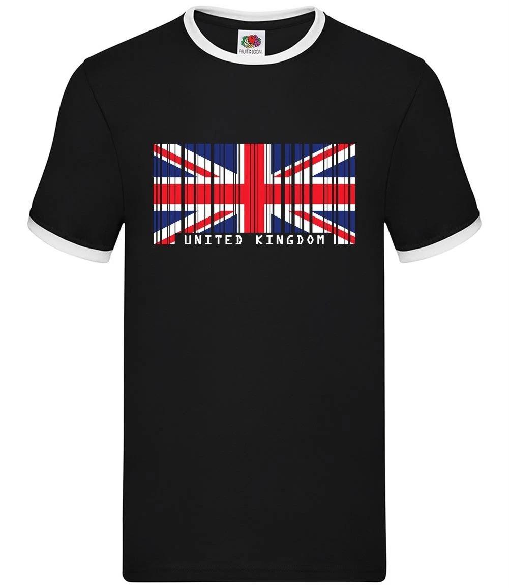 United Kingdom Flag - Mens Ringer - London UK Country Travel Great Britain L