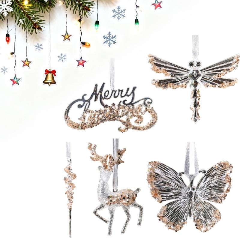 Shatterproof Acrylic Snowflakes Hanging Decorations For Indoor and Outdoor Christmas Displays