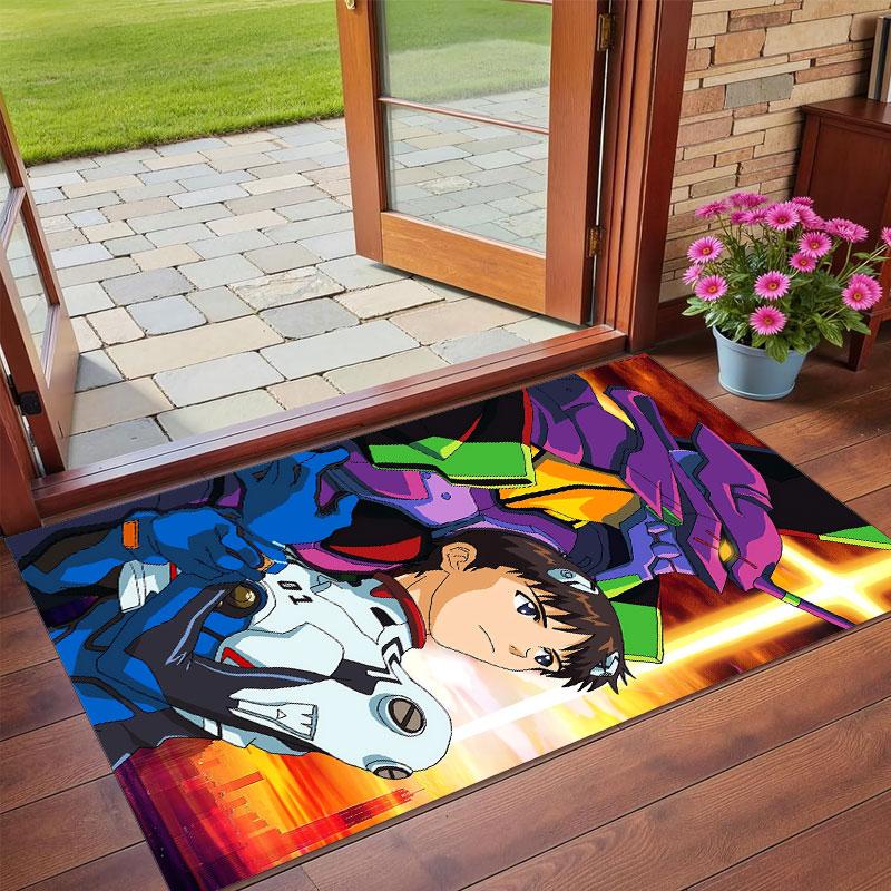 Crystal Velvet Rug Soft Non Slip Indoor Floor Mat Home DecorNeon Genesis Evangelion