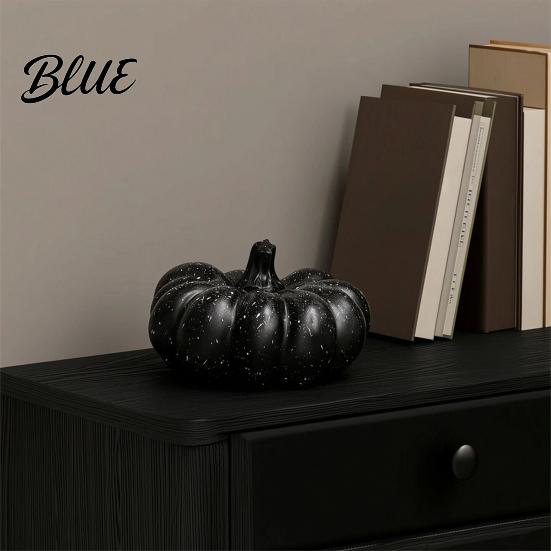 Round Smooth Pumpkin Decor Halloween Ornaments Resin Delicate Texture Stable Sculpture Spotted Ornament Textured Accents for TV Cabinet Wine Table