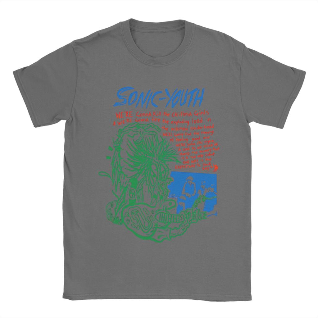 Unisex TShirts Sonic Youth  Pixies Band Casual Pure Cotton Tees Short Sleeve  T Shirt O Neck Tops Plus Size