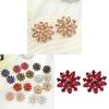 Floral Style Fashion Earrings With Electroplated Finish For Ladies Accessories