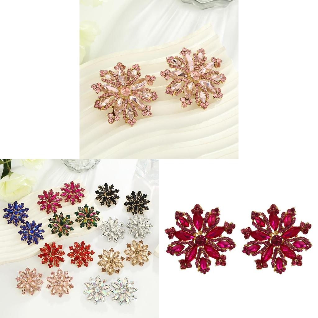 Floral Style Fashion Earrings With Electroplated Finish For Ladies Accessories