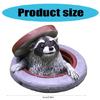 Cartoon Manhole Cover Raccoons Figurine Ornament Realistic Resins Animal Figure for Desk Shelf or Outdoor Garden Decors
