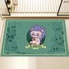 Alfombra de baño con estampado de Labubu de dibujos animados, felpudo antideslizante, alfombrilla de secado de cocina para dormitorio, alfombrilla de drenaje, alfombra de entrada, alfombra de dibujos animados para el hogar