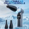 High Speed Jet Fan Powerful Air Blower Digital Display Turbo Jet Fan Rechargeable Violent Fan with 2 Nozzles Duster BBQ Blowers