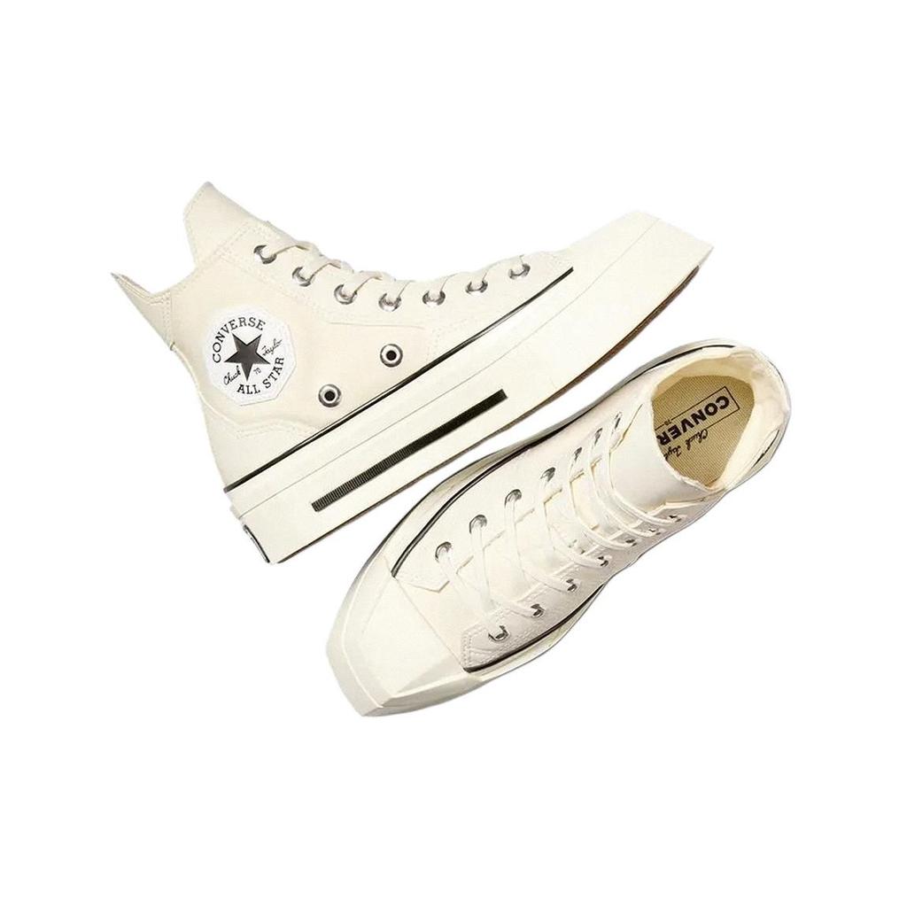 Converse Chuck 70 De Luxe Squared High Egret Unisex Sneakers Cream Black A06436C