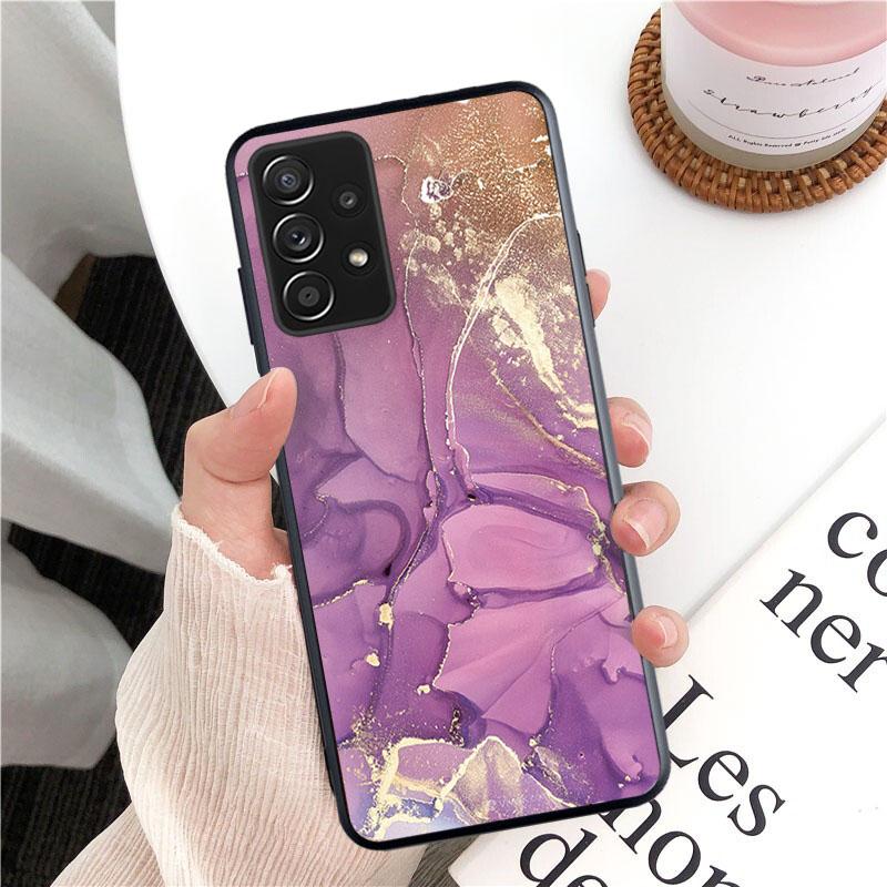 Green Blue Purple Marble Phone Case for Samsung Galaxy A13 A22 A12 A32 A71 A11 A21S A33 A52 A72 A51 A50 A70 A31 M31