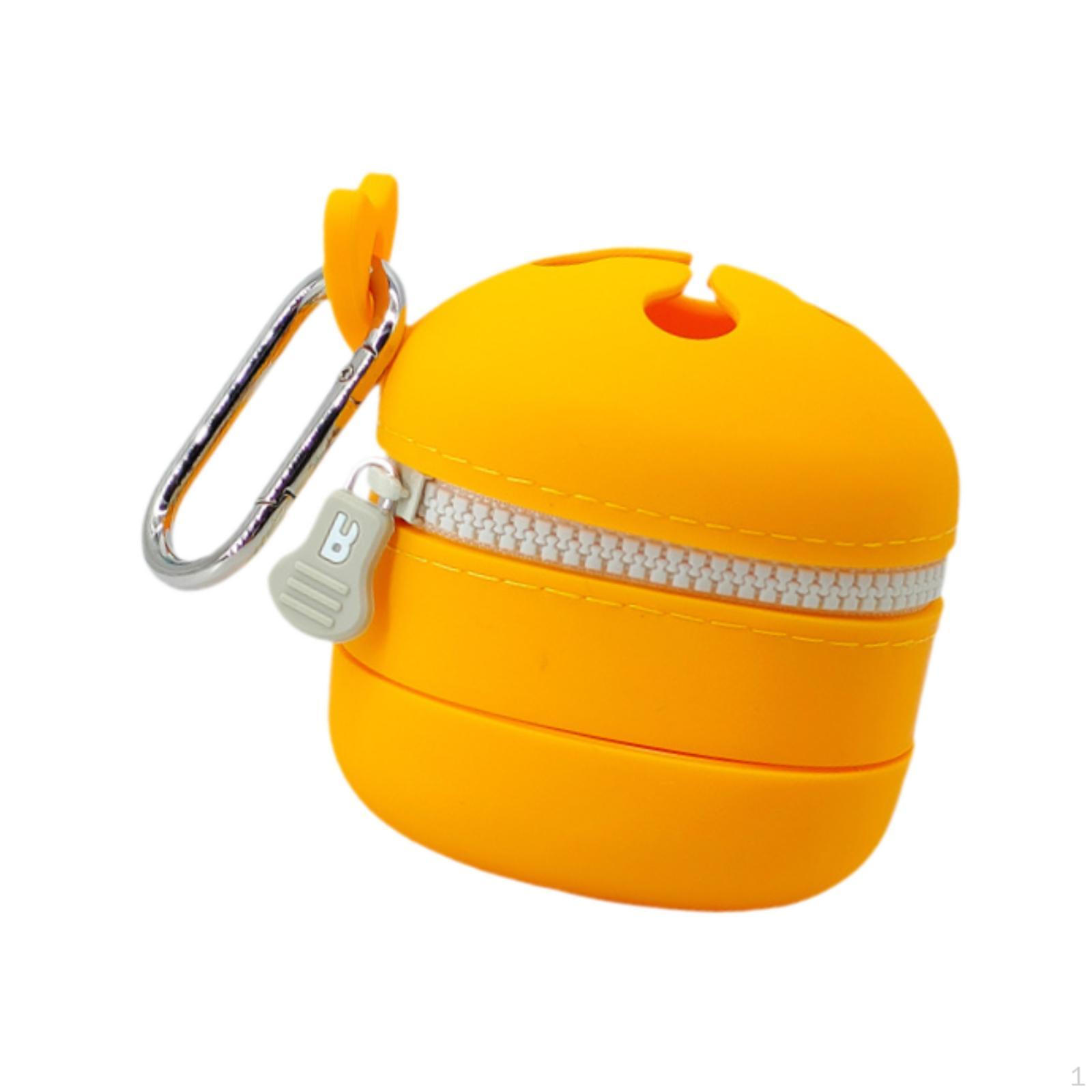

Fly Fishing Bin, Lightweight Silicone Storage Bin with Hook, Multi-Functional, Practical, Organizer, Orange Yellow