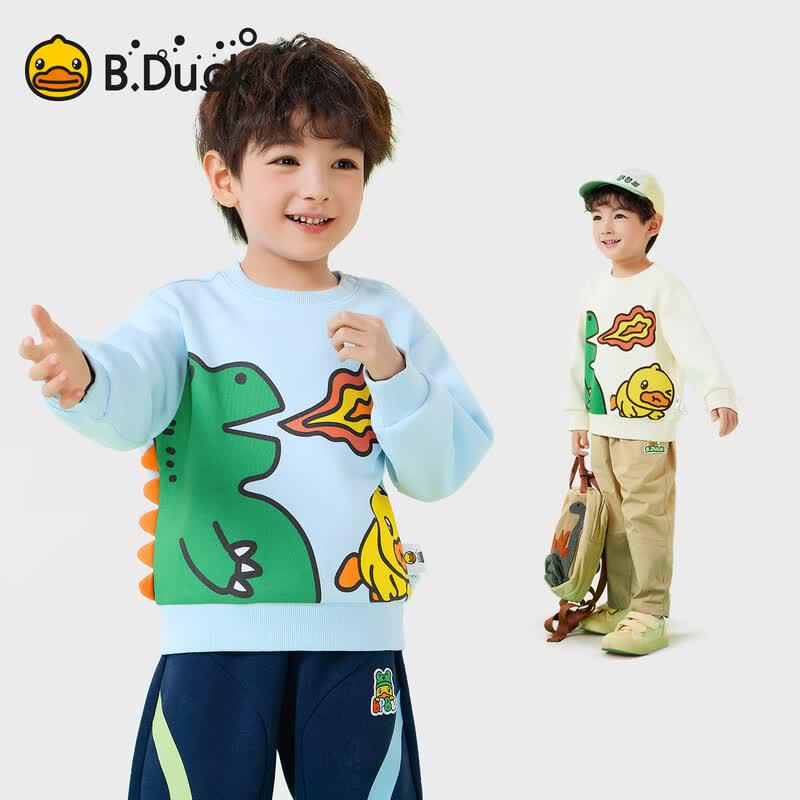 B.Duck Boys Dinosaur Pullover Sweatshirt 100CM