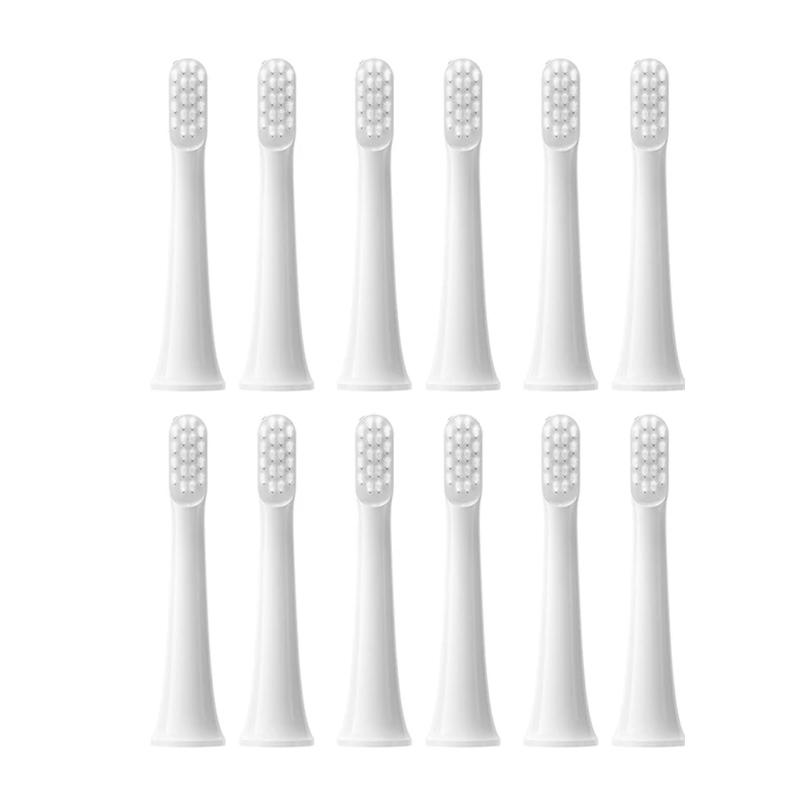 12PCS For XIAOMI MIJIA T100 Replacement Brush Heads Sonic Electric Toothbrush Vacuum DuPont Soft Bristle Suitable Nozzles