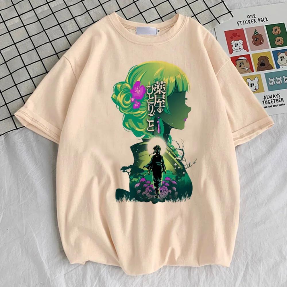 Kusuriya No Hitorigoto T-skjorte Dame Y2k Grunge Kawaii Komfortabel Fargerik T-skjorte Dame 2000-tallet Grunge Klassisk Hip Hop Harajuku