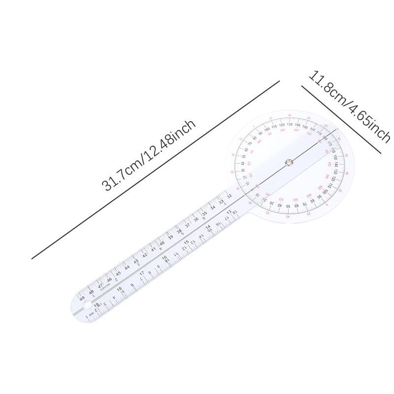 Goniômetro calibrado de 360 graus Physio Medical Joint Angle Measure Ruler