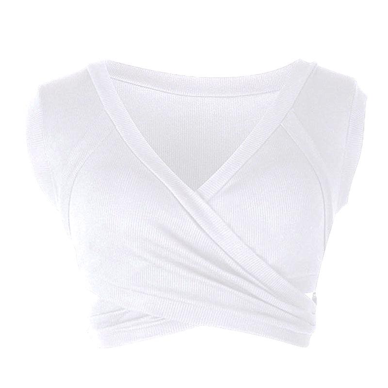 European and American women's clothing, sleeveless straps, short pullover vest for women, outer wear, bottom top for women's summer