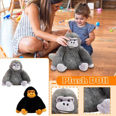 Plush Gorilla Stuffed Animal Soft Toy Large Huggable Monkey Doll for Kids and Adults Realistic Gorilla Figure Gift for Home Office Decor