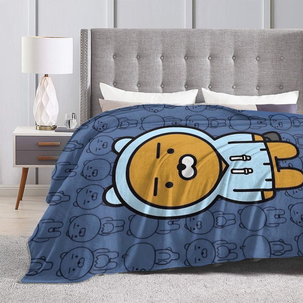 K-Kakaos F-Friends Ryan Blanket Super Soft Fashion Plush Bedding Throws For Outdoor Travel Office Flannel Bedspread Bed Cover