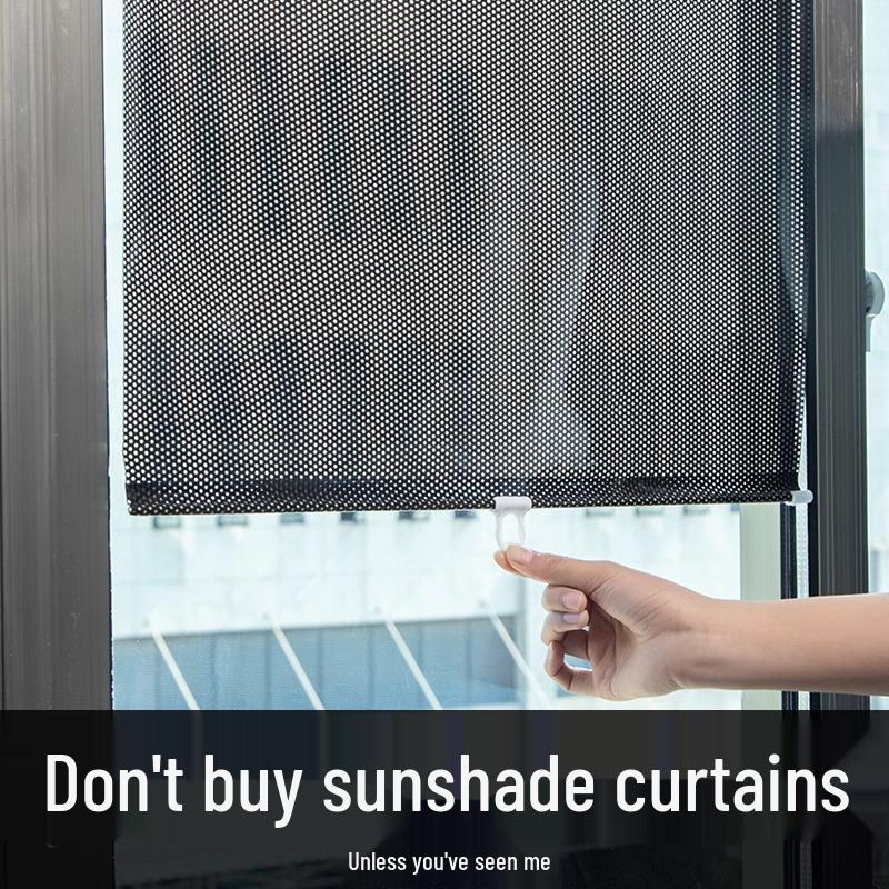 Einziehbare Verdunklungsrollos mit Saugnäpfen für Küche, Büro oder Wintergarten