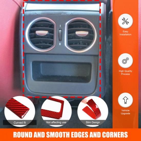 Red Soft Carbon Rear Air Vent Sticker For Alfa Romeo 159/Brera/Spider 2004-11