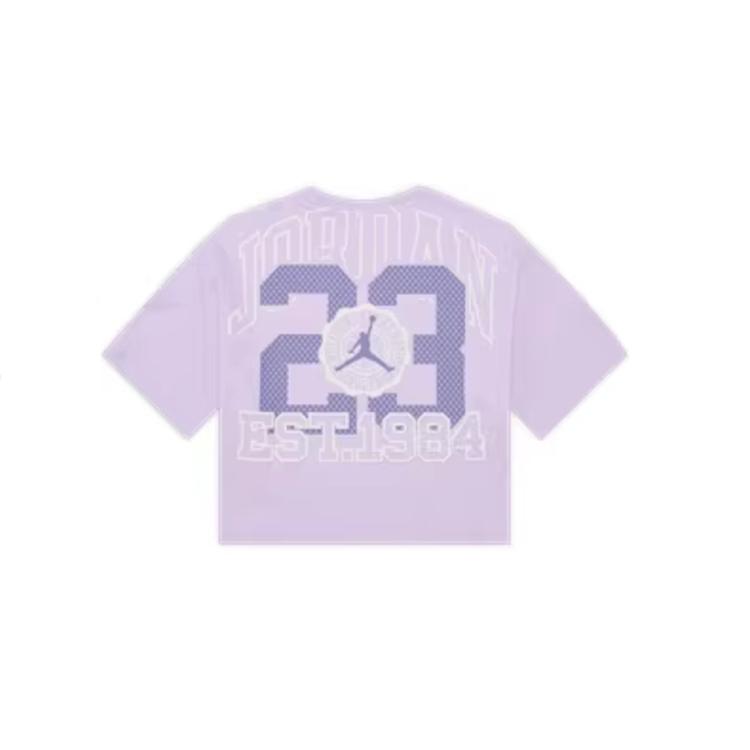 Jordan T-Shirt Ss26 Secret Garden Solid Color Round Neck Pullover Short Sleeve Kids Tops IW2210-588
