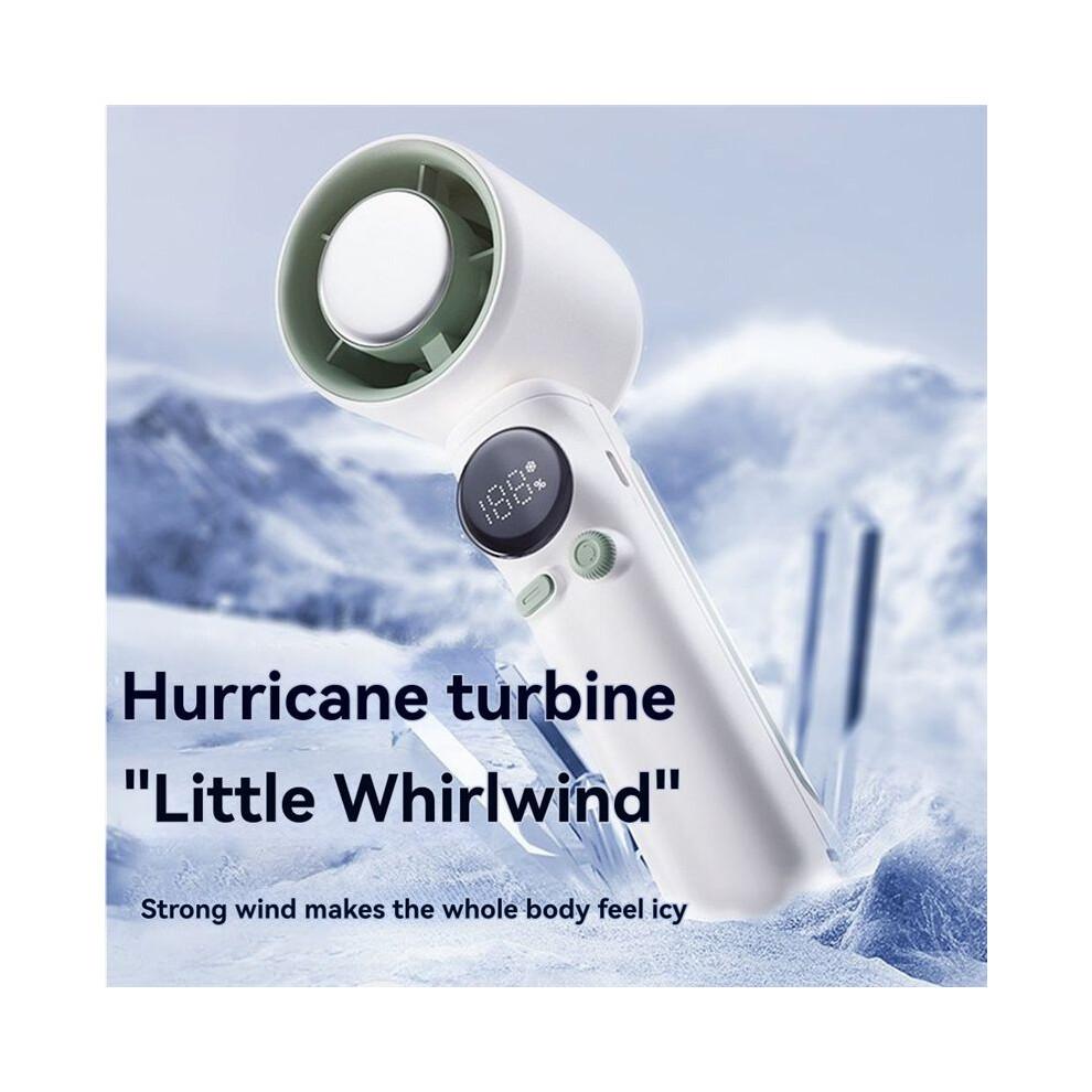 Portable 100-Speed Turbo Handheld Fan with Cooling USB Rechargeable Ideal for Home and Outdoor Use
