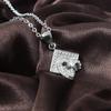 Pure Necklace for Women's Love Heart Pattern Heart-shaped Diamond Pendant Inlaid with Diamond Collarbone Chain