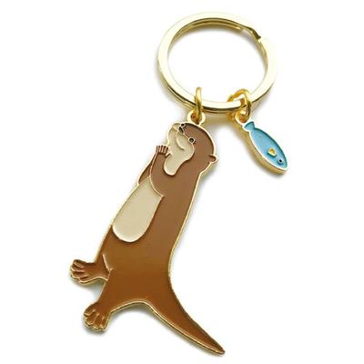 World Shoji Keychain Animal Keyring Otter 105549