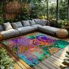 Unique Mandala Pattern Floor Mat Non-Slip Entrance Rug Home Decor Living Room Bedroom Carpet Washable Area Rug Modern Abstract D