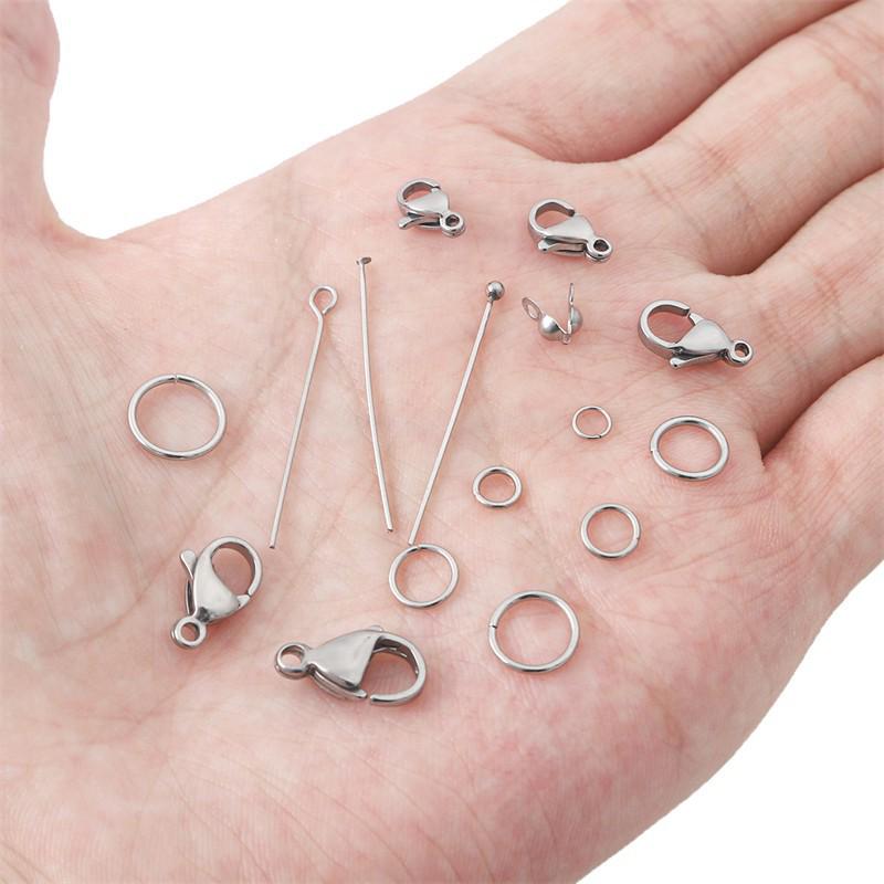 Stainless Steel Lobster Clasp End Cap for Beading Jewelry Accessories
