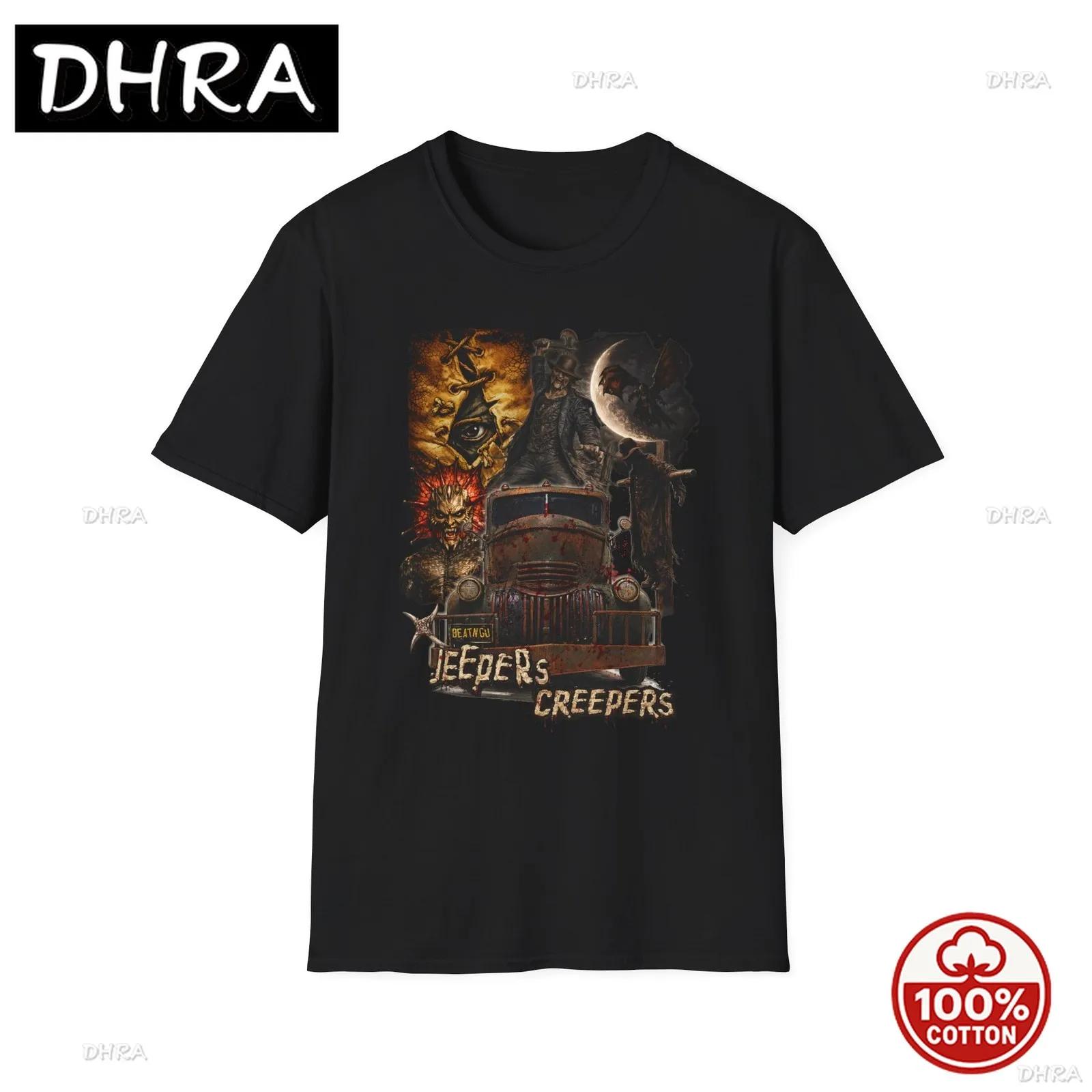 Jeepers Creepers Vintage Horror Collage TShirt Featuring Cotton Comfort for Unisex Tops Graphic Casual Top Crew Neck Tee Cool S