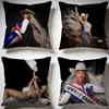 Hot BBeyonce Cowboyied Cushion Cover Stylish Washable Pillow Cover Ideal for Couch Bedroom Car Decoration