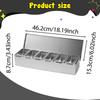 Condiment Server Stainless Steel Kitchen Organizer Tray Seasoning Box Dispenser Spice Container