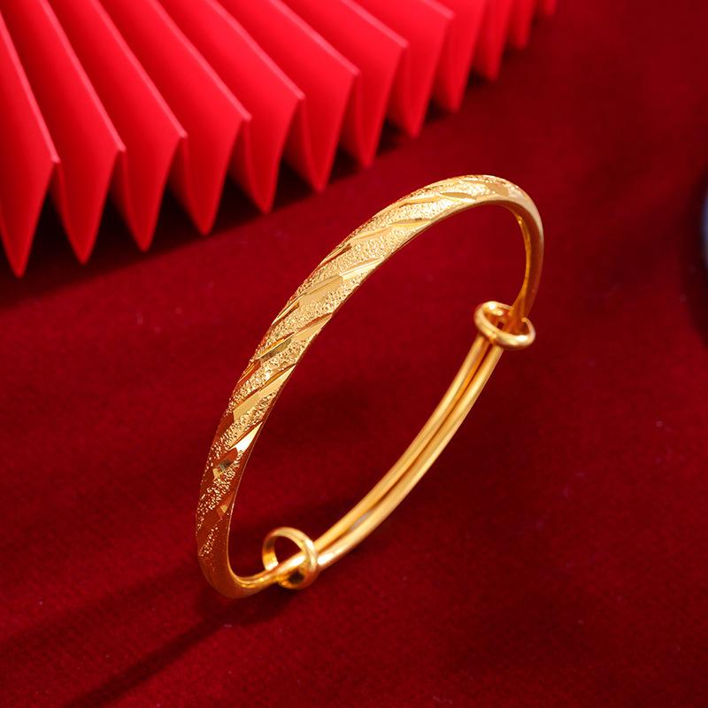 Fashionable Sand Gold Simulated Bracelet For Women Vintage Elegant Gold Plated Wedding Decoration Peacock Bracelet Long