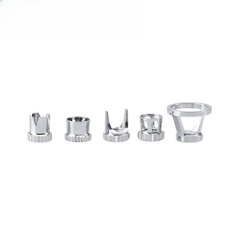 

Airbrush Nozzle Needle Cap Accessories Normal/Crown/Tomahawk/Splatter Replacement Tool 5 Different Nozzle Cover Cap for Airbrush Set of 5