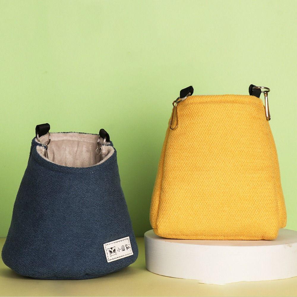 Cloth/Plush Winter Sugar Glider Pouch Opening Squirrel Bed Cage Hamster Hanging Bed  Winter