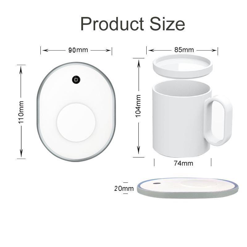 Smart Heated Insulation Mat: Wireless Ceramic Cup Warmer with Fast Heat and Constant Temperature Control