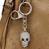 Unisex Keyring Bling Rhinestone Skull Keychain, Halloween Gothic Bag Charm Pendant, Handbags Backpacks Purse Accessory Keychain