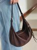 Celebrity Style Minimalist Sheepskin Crescent Hobo Crossbody Shoulder Bag for Women