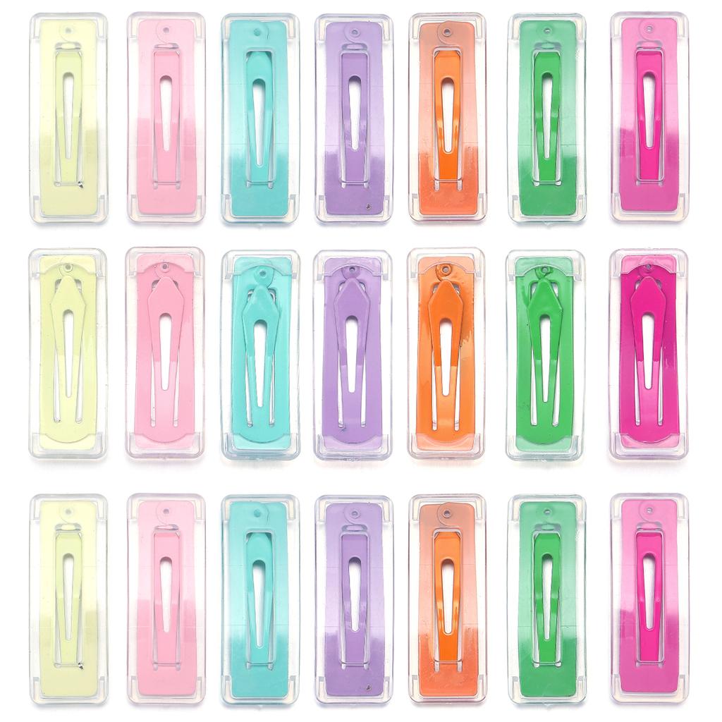 10Pcs Solid Color Hairpins BB Hair Clips Lovely Rectangle Girls Snap Clip Barrettes For Headwear Hair Style Wash Up Makeup Tools