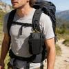 Outdoor Shoulder Strap Mesh Water Bottle Pouches With Double Storage Compartments For Hiking Cycling Small Items Carry