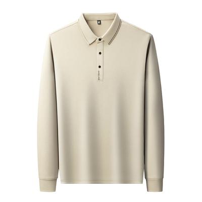 Long-sleeved Polo Shirt for Men Spring New Korean Style Fashion Slim Casual Solid Color Lapel Men's Bottoming Shirt Top