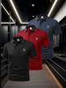 Men's Piped Trim Short Sleeve Polo Shirt, Breathable Lightweight Camping Tops, Regular Fit for Campsite Stay Outdoor Walk Errands Wear